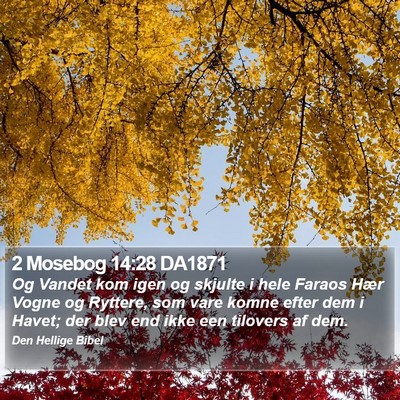 2 Mosebog 14:28 DA1871 Bible Verse Image