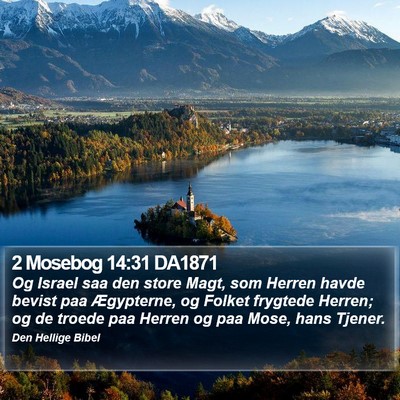 2 Mosebog 14:31 DA1871 Bible Verse Image