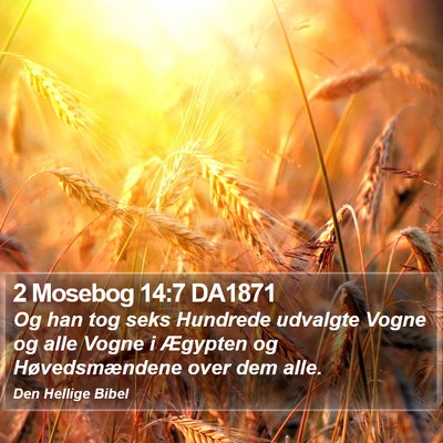 2 Mosebog 14:7 DA1871 Bible Verse Image