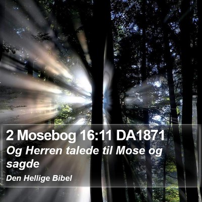 2 Mosebog 16:11 DA1871 Bible Verse Image
