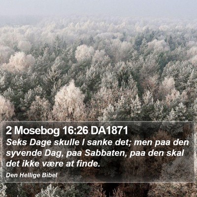 2 Mosebog 16:26 DA1871 Bible Verse Image