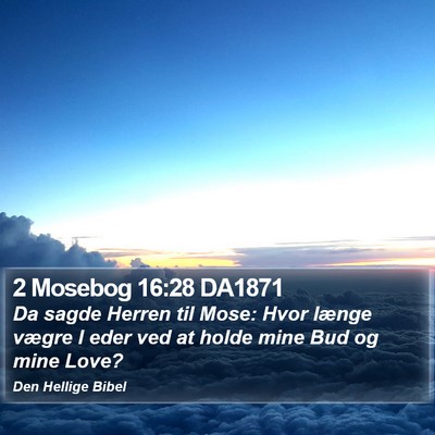 2 Mosebog 16:28 DA1871 Bible Verse Image
