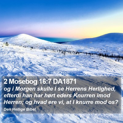 2 Mosebog 16:7 DA1871 Bible Verse Image