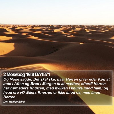 2 Mosebog 16:8 DA1871 Bible Verse Image