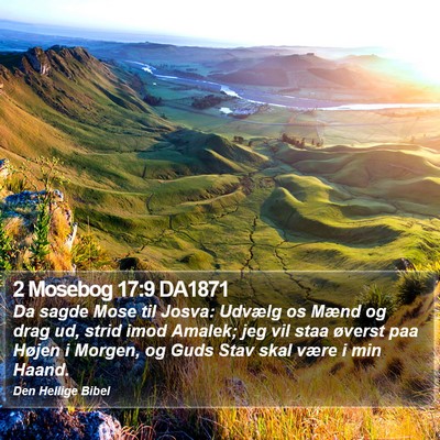 2 Mosebog 17:9 DA1871 Bible Verse Image