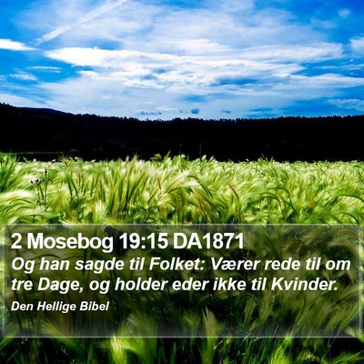 2 Mosebog 19:15 DA1871 Bible Verse Image