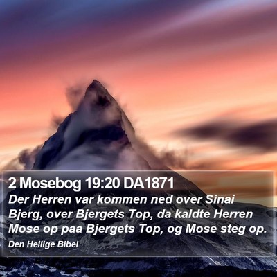 2 Mosebog 19:20 DA1871 Bible Verse Image