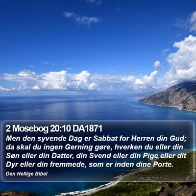 2 Mosebog 20:10 DA1871 Bible Verse Image