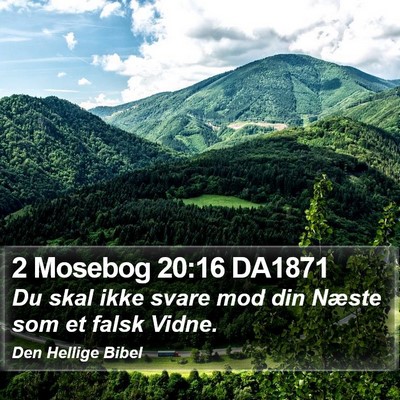 2 Mosebog 20:16 DA1871 Bible Verse Image