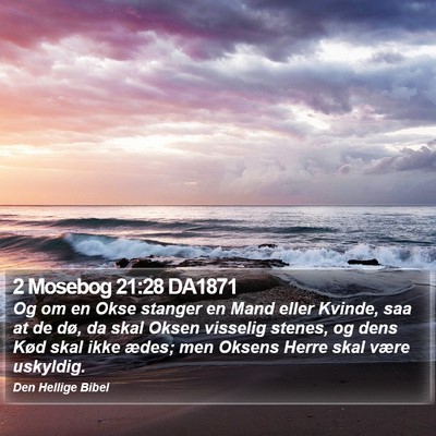 2 Mosebog 21:28 DA1871 Bible Verse Image