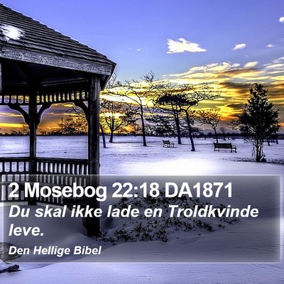 2 Mosebog 22:18 DA1871 Bible Verse Image
