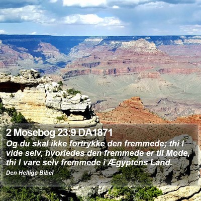 2 Mosebog 23:9 DA1871 Bible Verse Image