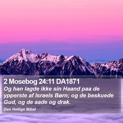 2 Mosebog 24:11 DA1871 Bible Verse Image