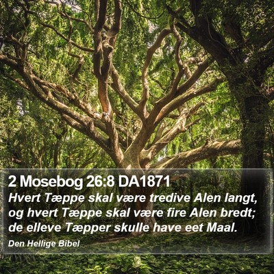 2 Mosebog 26:8 DA1871 Bible Verse Image