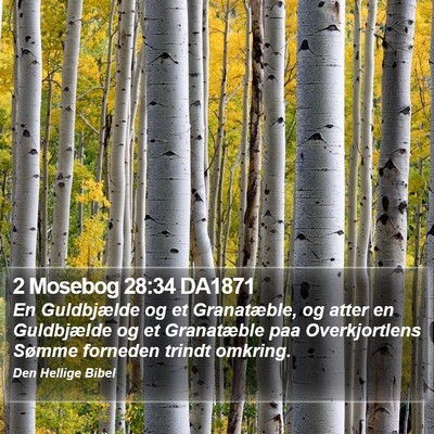 2 Mosebog 28:34 DA1871 Bible Verse Image