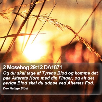 2 Mosebog 29:12 DA1871 Bible Verse Image