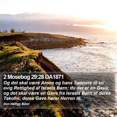 2 Mosebog 29:28 DA1871 Bible Verse Image