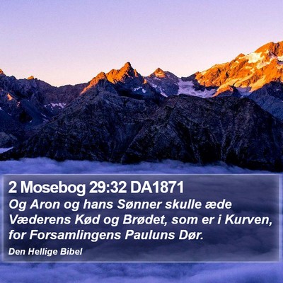 2 Mosebog 29:32 DA1871 Bible Verse Image