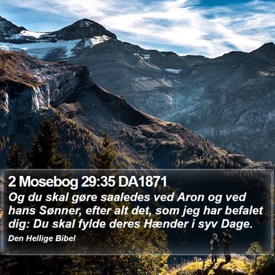 2 Mosebog 29:35 DA1871 Bible Verse Image