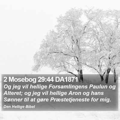 2 Mosebog 29:44 DA1871 Bible Verse Image