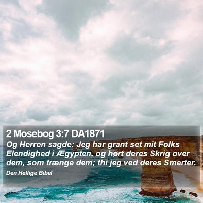 2 Mosebog 3:7 DA1871 Bible Verse Image