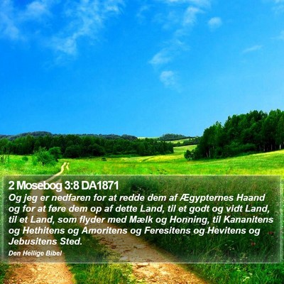 2 Mosebog 3:8 DA1871 Bible Verse Image