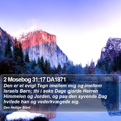 2 Mosebog 31:17 DA1871 Bible Verse Image