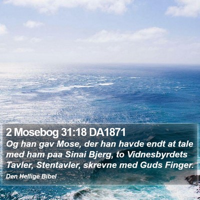 2 Mosebog 31:18 DA1871 Bible Verse Image