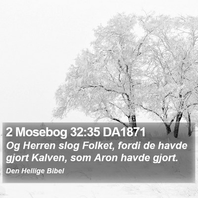 2 Mosebog 32:35 DA1871 Bible Verse Image