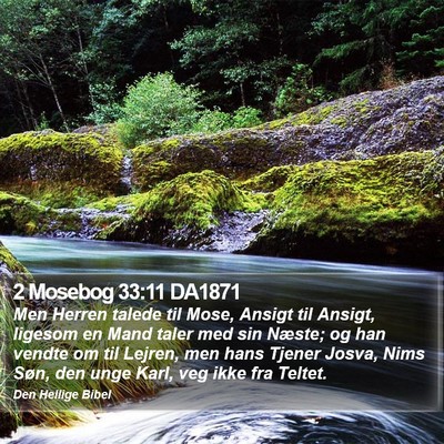 2 Mosebog 33:11 DA1871 Bible Verse Image