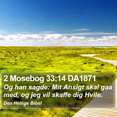2 Mosebog 33:14 DA1871 Bible Verse Image