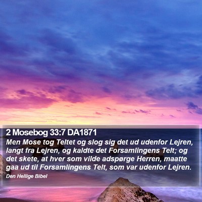 2 Mosebog 33:7 DA1871 Bible Verse Image