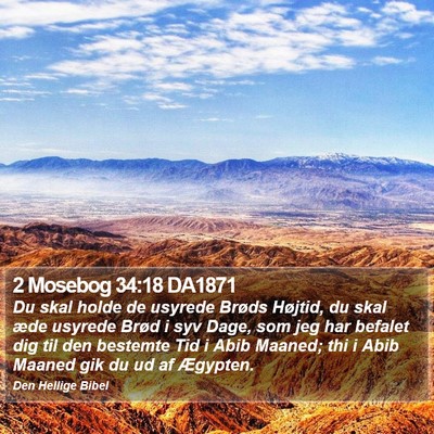 2 Mosebog 34:18 DA1871 Bible Verse Image