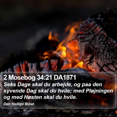 2 Mosebog 34:21 DA1871 Bible Verse Image
