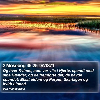 2 Mosebog 35:25 DA1871 Bible Verse Image