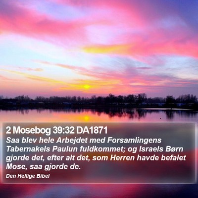 2 Mosebog 39:32 DA1871 Bible Verse Image