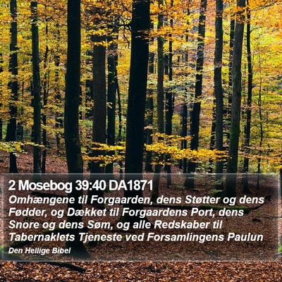 2 Mosebog 39:40 DA1871 Bible Verse Image