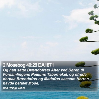 2 Mosebog 40:29 DA1871 Bible Verse Image