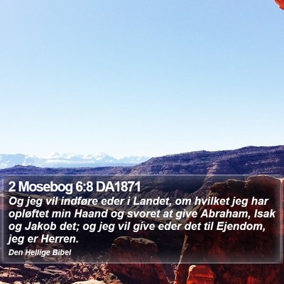 2 Mosebog 6:8 DA1871 Bible Verse Image