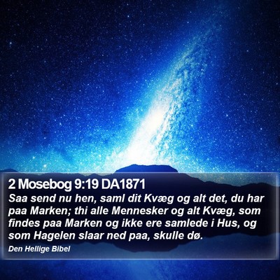 2 Mosebog 9:19 DA1871 Bible Verse Image