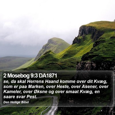 2 Mosebog 9:3 DA1871 Bible Verse Image