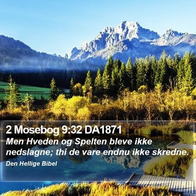 2 Mosebog 9:32 DA1871 Bible Verse Image