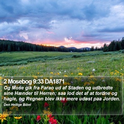 2 Mosebog 9:33 DA1871 Bible Verse Image