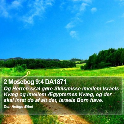 2 Mosebog 9:4 DA1871 Bible Verse Image