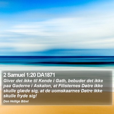 2 Samuel 1:20 DA1871 Bible Verse Image