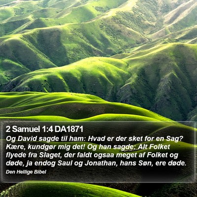 2 Samuel 1:4 DA1871 Bible Verse Image
