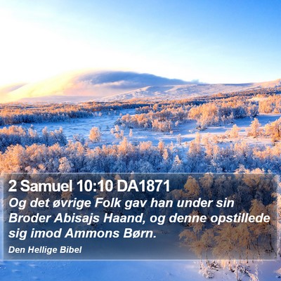 2 Samuel 10:10 DA1871 Bible Verse Image