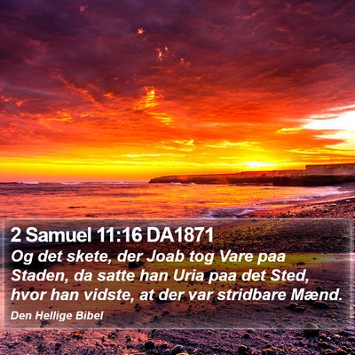 2 Samuel 11:16 DA1871 Bible Verse Image