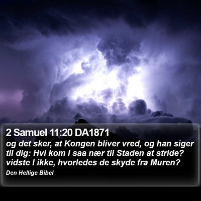 2 Samuel 11:20 DA1871 Bible Verse Image