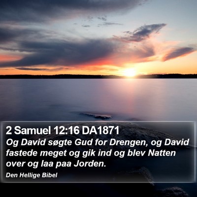 2 Samuel 12:16 DA1871 Bible Verse Image